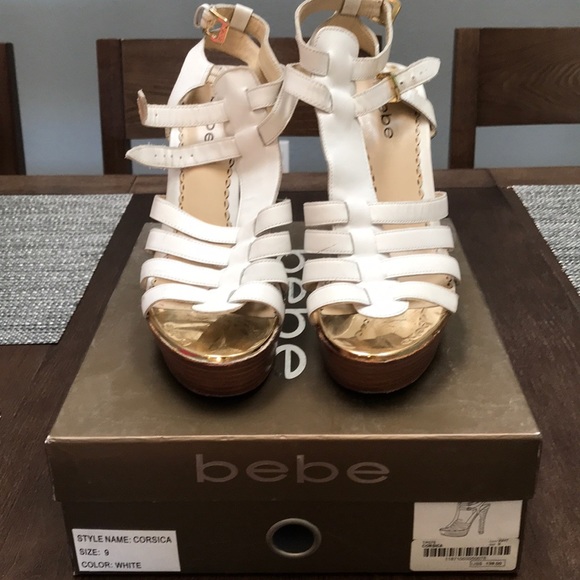 White Bebe sandal heels - Picture 2 of 3